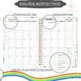 thumbnail image 3 of Academic Planner 2025-2026 Calendar Notebook（Jul.2025-Jun.2026,6.3"x8.5") Weekly Monthly Planner for Women Men 2025-2026 Planner Supplies-Flower, 3 of 7