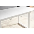 thumbnail image 3 of MAYEERTY Modern Square Extendable Dining Table Metal Leg White, 3 of 13