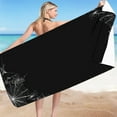 thumbnail image 2 of Riecok Beach Towels Beach Summer Oversized Microfiber Beach Towel Bath Towels Multicolor Black Free Size, 2 of 4