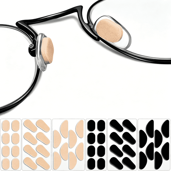 XIRQI 24 Pcs of Eyeglasses Nose Pads Glasses Support Nose Pads Soft Foam Self-Adhesive Nose Pads