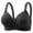 Black, variant on 2 Pack Bras for Women Casual Breathable Striped Top Underwear Without Steel Ring Gathering Adjusting Bras