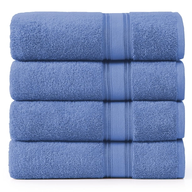 Juego de toallas de baño LANE LINEN Luxury Cerúlean Blue 100% algodón