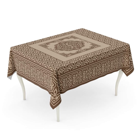 LADDKE Oriental Persian Baroque Carpet Damask Ethnic Floral Flower Leaf Tablecloth Table Desk Cover Home Party Decor 60x120 inch