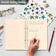 thumbnail image 4 of FORMRS 1-Subject Spiral Notebook 8" x 5" College Ruled 60 Refillable Sheet A5 Hard Cover, 2 Pack, Green Stars, 4 of 7