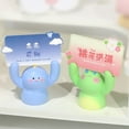 thumbnail image 3 of Pebbuoy Desktop Cartoon Animal Resin Statue Adorable Creative Shape Mini Size Photo Stand Memo Clip Message Note Holder, 3 of 7