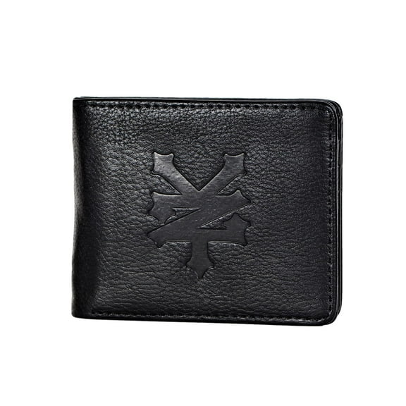 Zoo York Men's Faux Leather Bifold Wallet Black, One Size
