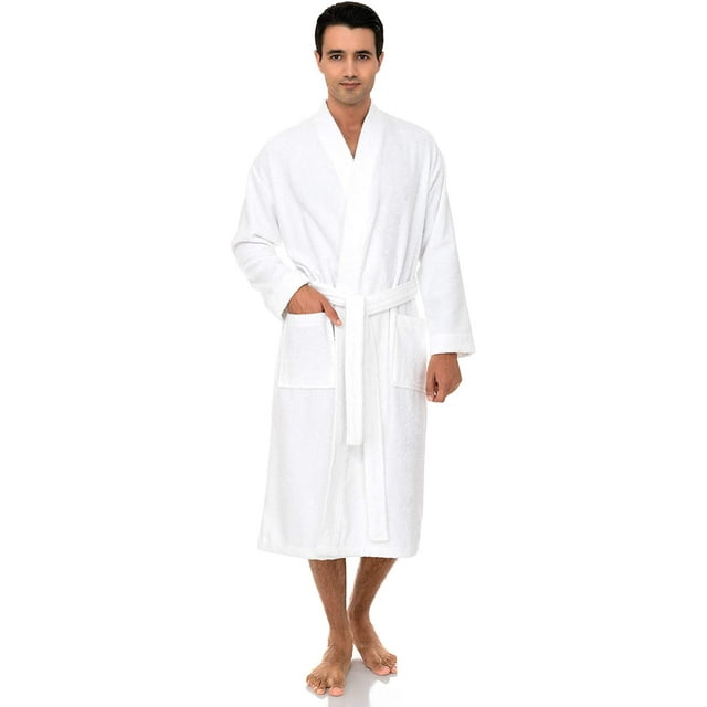 Men's Robe, Turkish Cotton Terry Kimono Bathrobe