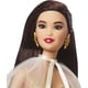 thumbnail image 2 of Barbie Signature 2023 Holiday Doll, Black Hair Wearing Golden Gown, Collectible with Doll Stand & Certificate of Authenticity, 2 of 5