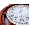 thumbnail image 2 of Wooden Ship Wheel Clock - Rim Clock - 18 Inches - (White Roman Dial - 8"), 2 of 5
