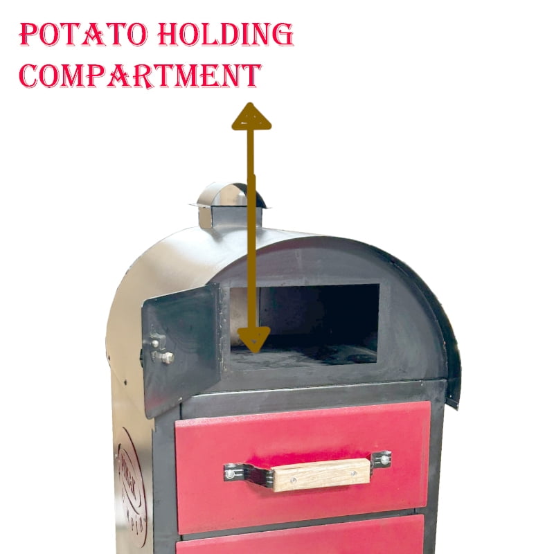 Turcobazaar Commercial LPG Jacket Potato Oven – 3 Drawers, Stainless Steel, 36-45 Potatoes/Hour