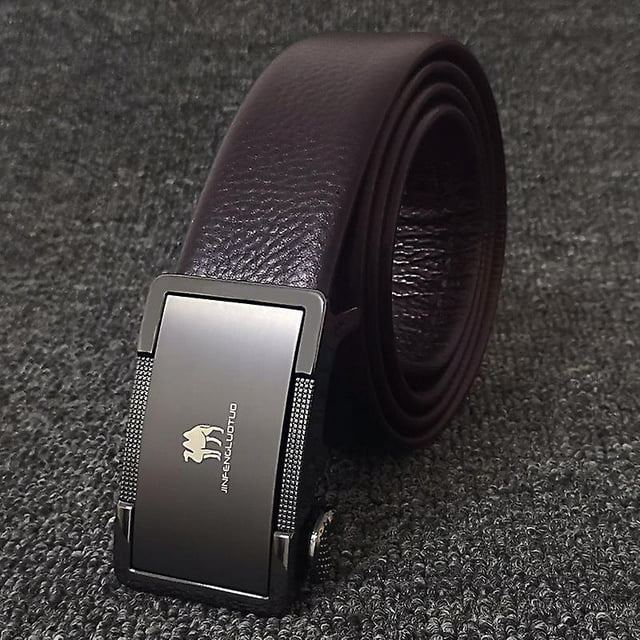 Men's inner automatic buckle leather belt pure men's business belt