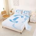 thumbnail image 2 of Manfei Romantic Dreamy C Personalized Initial Full Size Sheets 4-Piece for Girls Kids,Teens Women Kawaii Bow Tie Letter Bed Sheets,Ultra Soft Home Decor, 2 of 5