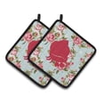 thumbnail image 1 of Caroline's Treasures Hermit Crab Shabby Chic Blue Roses Par de soportes para macetas BB1102-RS-BU-PTHD, 7.5HX7.5W, Multicolor Caroline's Treasures BB1102-RS-BU-PTHD, 1 of 1