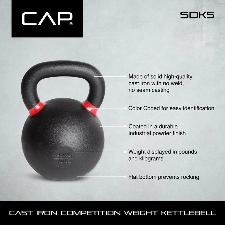 20 KG Competition Kettlebell - Single Piece Casting - KG Markings