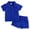 A127-Blue, variant on NOLDARES Toddler Boys Dinosaur Print Short Sleeve T-Shirt Shorts Set Casual Summer 2 Piece Outfit Blazer,6-9 M