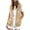 Khaki-orCg, variant on Women Sleeveless Hooded Sweatshirt Vest Ladies Zip-Up Sweat Coat Womens Casual Tank Waistcoat L2 Grey
