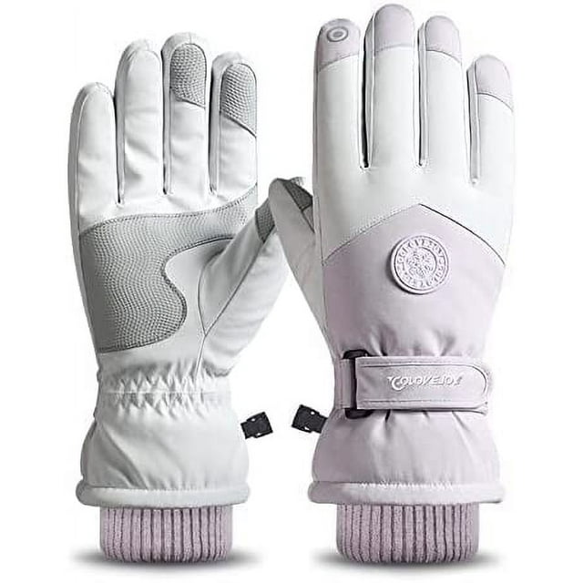 JM Guantes de esquí de invierno para hombres, mujeres, jóvenes – Pantalla táctil y guantes de mano calentados impermeables para clima frío guantes de trabajo de invierno JM