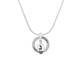 thumbnail image 2 of Delight Jewelry Silvertone 3-D Dreidel - Hockey Ring Charm Necklace, 18", 2 of 4