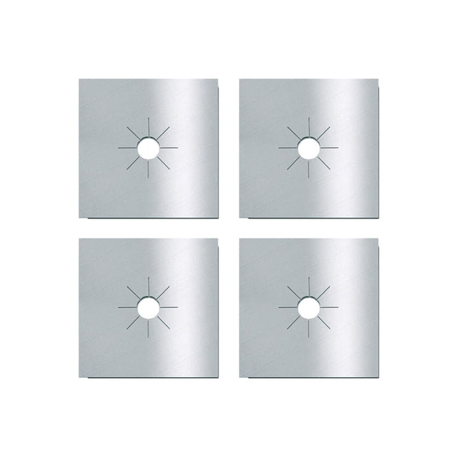 Advancent 4 piezas de cubiertas antiadherentes para estufa de hogar, portátiles, lavables, reutilizables, a prueba de aceite, antiarañazos, Protector de Utensilios de cocina Plata Advancent HA080664-02
