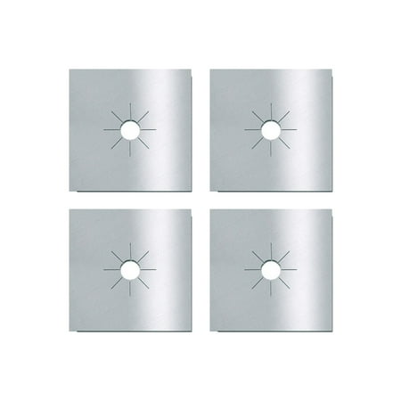 

Profit 4 Pieces Stove Top Covers Portable Oil Proof Anti-scratch Burner Liners High Temperature Resistant Protector Kitchen Accessories Silver