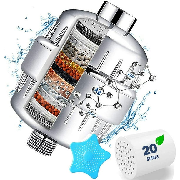 Skywee Shower Filter, Shower Head Filter for Hard Water, Water Softener