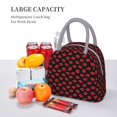 thumbnail image 4 of Lafuoo Sexy Red Lips Kiss Pattern Large Portable Insulated Lunch Bag, Waterproof Zipper Insulated Lunch Bag for Men and Women-One Size, 4 of 7