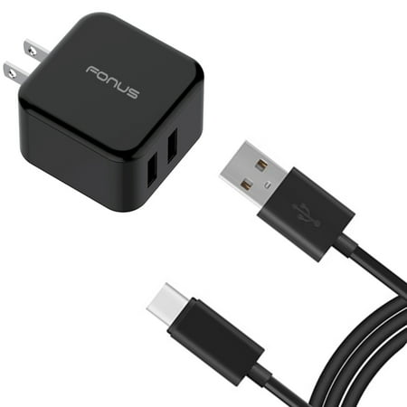 30W Quick Home Charger for Motorola Edge (2024)/(2022) - 6ft USB Cable 2-Port USB Power Cord Travel Wall