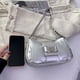 thumbnail image 4 of Bolso Hobo elegante de cuero PU con correa ajustable para mujer Y2K Messenger Bag (plata), 4 of 8