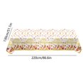 thumbnail image 3 of Eagokdc Fall Thanksgiving Table Cover, Plastic Stain Resistant Tablecloths, Farmhouse Decor for Gatherings Dinner Party Supplies Holiday Ornaments, 3 of 6