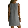 thumbnail image 7 of Bosfbaoi Dresses for Women Casual A-Line Shift Dress Loose V-Neck Sleeveless Tunic Dress with Pockets Summer Dresses for Women 2026, 7 of 7