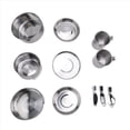 thumbnail image 2 of Camping Cookware Set,Stainless Steel Camping Pot, Portable Outdoor Tableware Set, Foldable and Stackable Pot Set, 2 of 8
