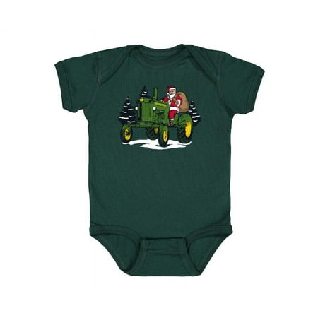 

John Deere Infant Christmas Santa Bodysuit - 6M