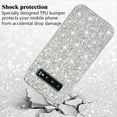 thumbnail image 4 of Compatible with Samsung Galaxy S10 Case, Glitter Sparkly Samsung S10 Phone Case with Slim Silicone Shockproof Protective Bumper Cover for Cute Girls Women (Silver), 4 of 14