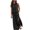 Black, variant on Antinious Summer Dresses for Women,Womens Dresses for Party,Plus Size Dresses for Curvy Women Casual Sleeveless Round Neck Solid Fork Opening Beach Dress,Khaki,XXXXL