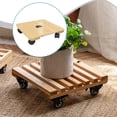 thumbnail image 1 of DYNWAVECA Support pour Plante en Pot avec Roues Support Roulant pour Plante Robuste Carré de Qualité Supérieure Intérieur Extérieur Grande Capacité de Charge Durabilité 30cmx30cmx7.5cm, 1 of 10