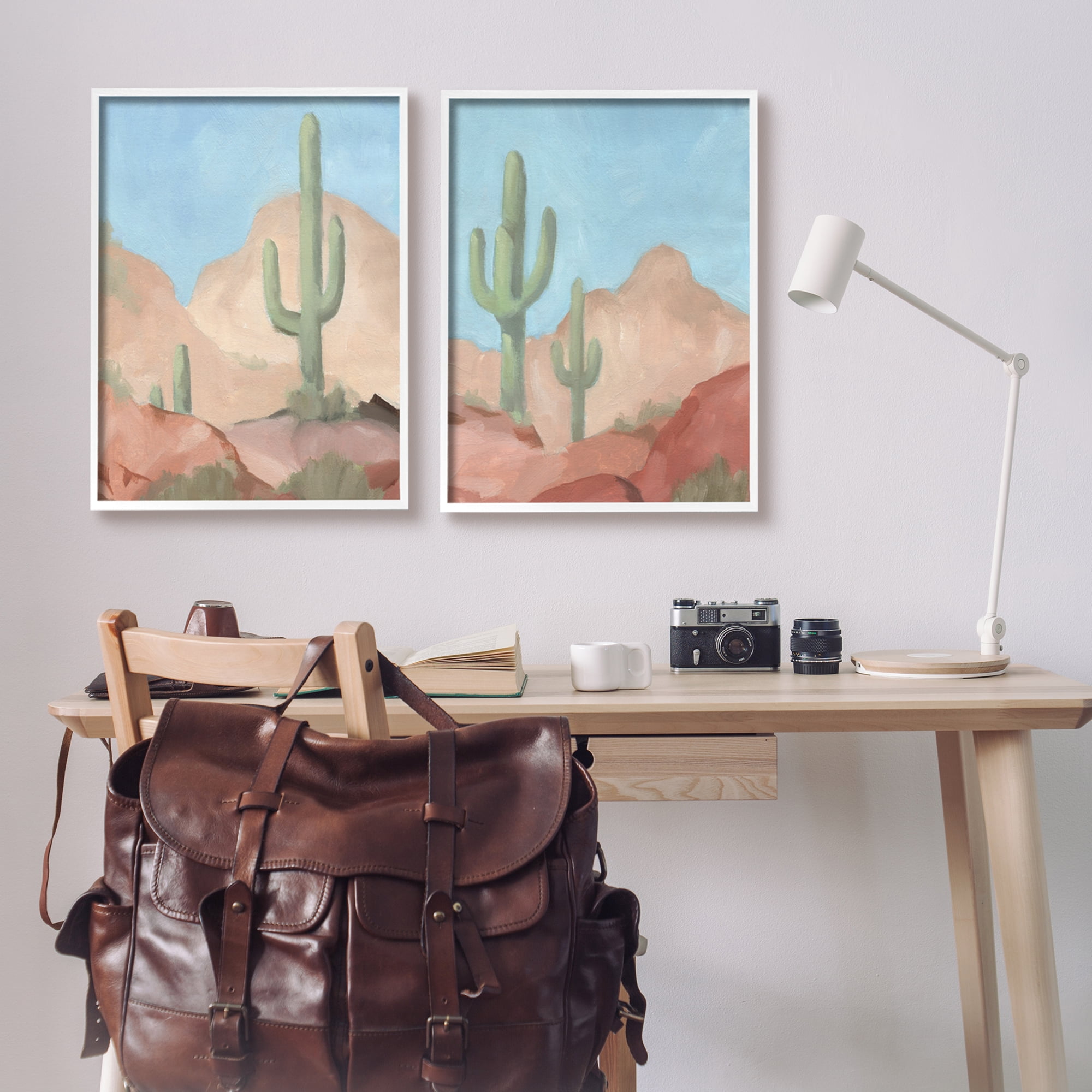 Stupell Industries Warm Sunny Desert Cactus Western Landscape , 24 x 30, Design by Jacob Green
