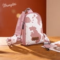 thumbnail image 4 of Wrangler Cow Print Crossbody Bags for Women Western Sling Bag with Adjustable Starp Cross Body Purse, Light Pink, 4 of 8