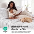 thumbnail image 6 of Southshore Fine Linens Quiet Horizon White Striped Patterned Sheet Set, Ultra Soft Brushed Microfiber, 15 Inch Deep Pocket, 4 PCS, 1 Flat Sheet, 1 Fitted Sheet and 2 King Pillowcases, California King, 6 of 9
