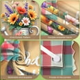 thumbnail image 4 of Colorful Flowers Welcome Banner Pink Purple Blue Floral Display Green Leaves Soft Background Flower Backdrop for Home Entrance Party Welcome Spring Gathering, 4 of 9