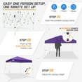 thumbnail image 5 of EAGLE PEAK 10x10 Slant Leg Pop Up Canopy Tent Easy One Person Setup Instant Outdoor Beach Canopy Folding Portable Sports Shelter 10x10 Base 8x8 Top, 5 of 10