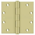 thumbnail image 3 of Deltana DSB553-UNL 5 x 5 in. Square Corner Mortise Hinge, Unlacquered Brass, 3 of 3