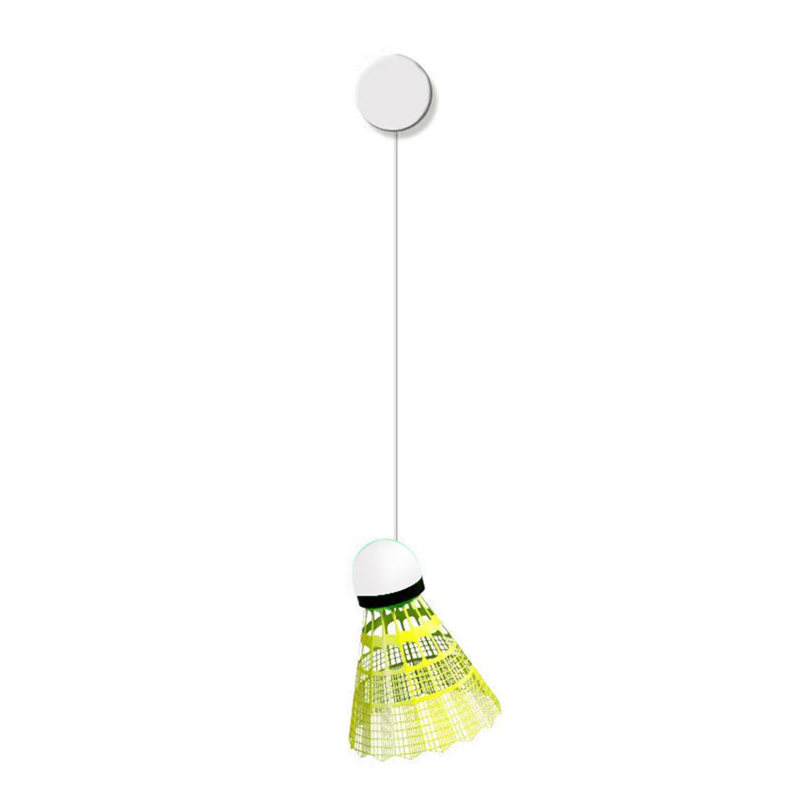 1 Set Solo Badminton Trainer Ceiling Mount Indoor Kids Adults Beginners Single Elastic Glowing Badminton Self Practice Training Equipment Blue
