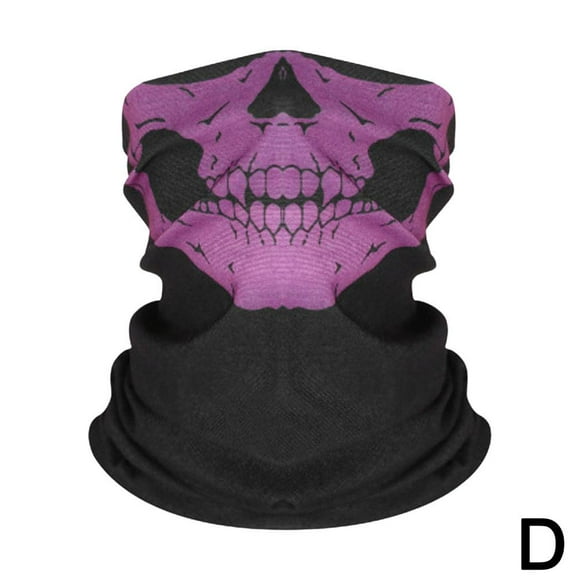 Purple one-size seamless headscarf multifunctional magic cycling mask warm surrounding Halloween props ever-changing skull outdoor mask