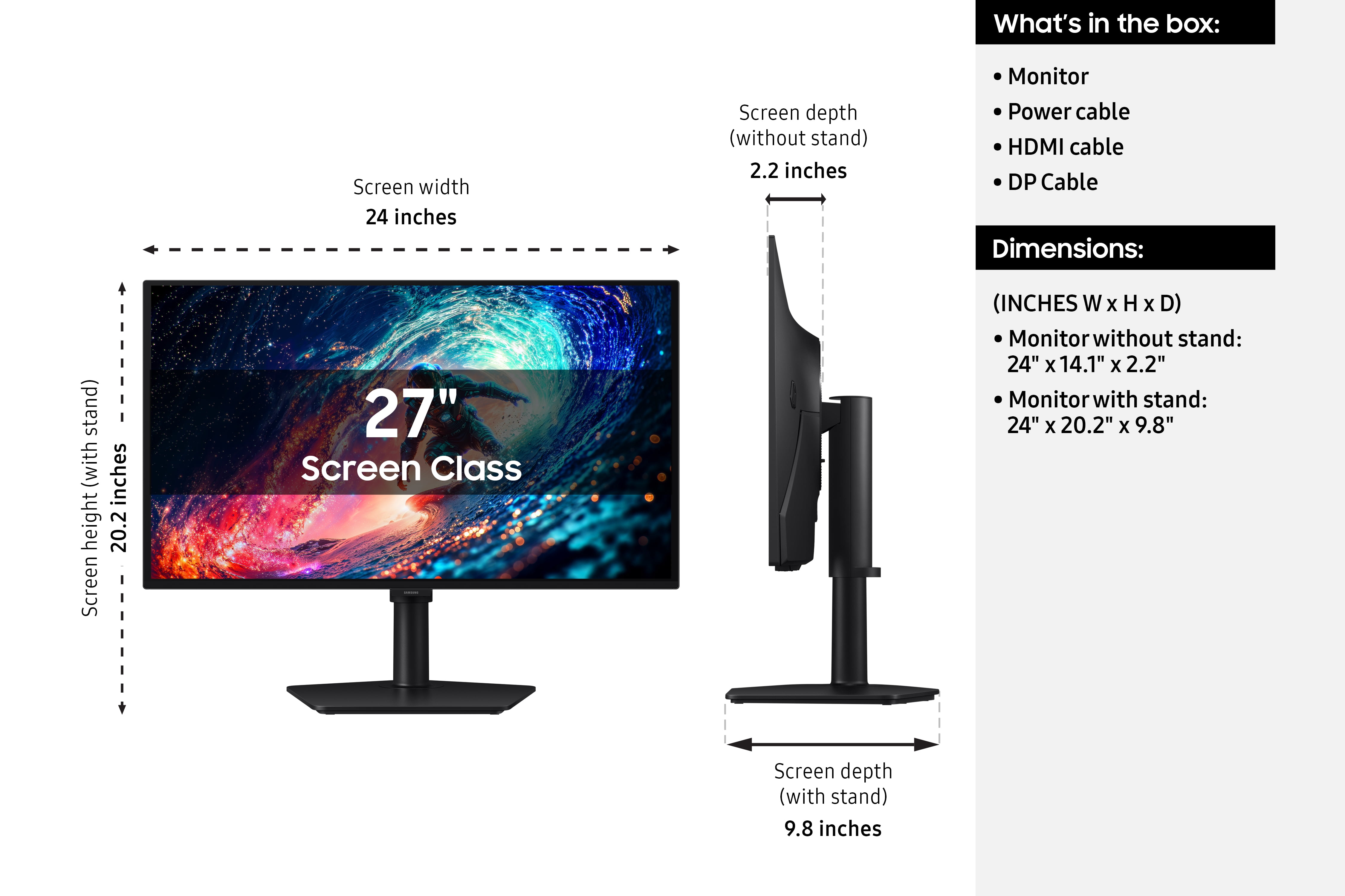 Samsung 27" Odyssey OLED G6 G61SH QHD 240Hz Gaming Monitor - LS27HG612SNXZA