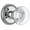 Bright Chrome, variant on Grandeur 810138 Newport Solid Brass Rose Privacy Door Knob Set - Brass