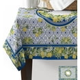 thumbnail image 2 of Table Cloth Waterproof Polyester Tablecloth Summer Lemon Vintage Style Blue Tile Pattern Table Clothes for Rectangle Tables, Indoor Outdoor Table Cover for Parties, Wedding, Dinner Table - 60x102 Inch, 2 of 6