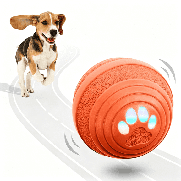 BESTSKY Interactive Dog Ball-Smart Toy for Small and Medium Dogs,Automatic Moving Ball,Rotating&Bouncing,Durable Tpu Pc Shell,Toys That Keep Dogs Busy(Orange)