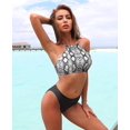 thumbnail image 6 of Asoul Animal Printed Halter High Neck Bikini Sets For Women Cross Back Swimsuit, 6 of 6