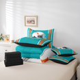 thumbnail image 5 of Erosebridal Rugby City Silhouette Bedding Sets Twin Size,Sports Theme Comforter Sets with Sheets,Miami Bed in a Bag Twin Size For Teens,Ultra Soft Bedroom Decor Reversible,7-Piece, 5 of 7