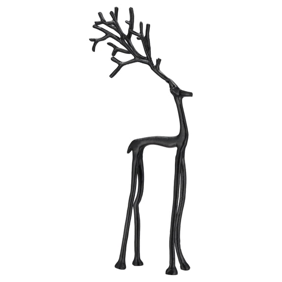 Large Metal Standing Deer Christmas Decoration, Black, 15.8", by Holiday Time